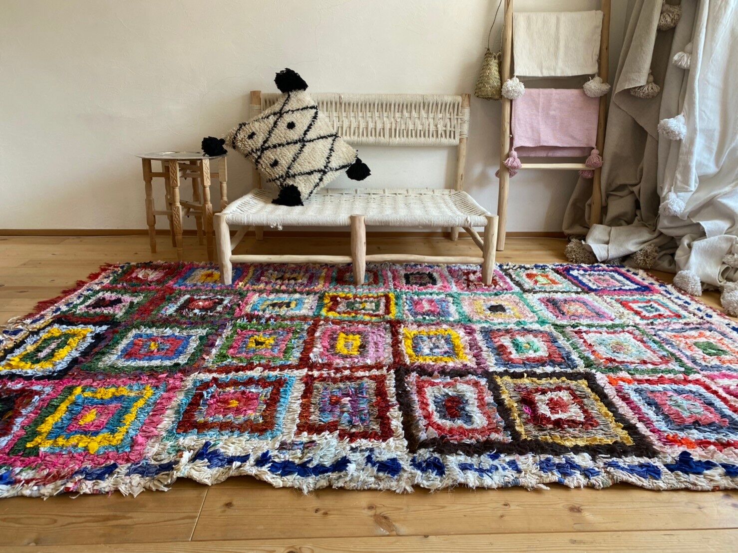 新品 モロッコラグ RUG カラフル ボシャルウィット マルチカラー