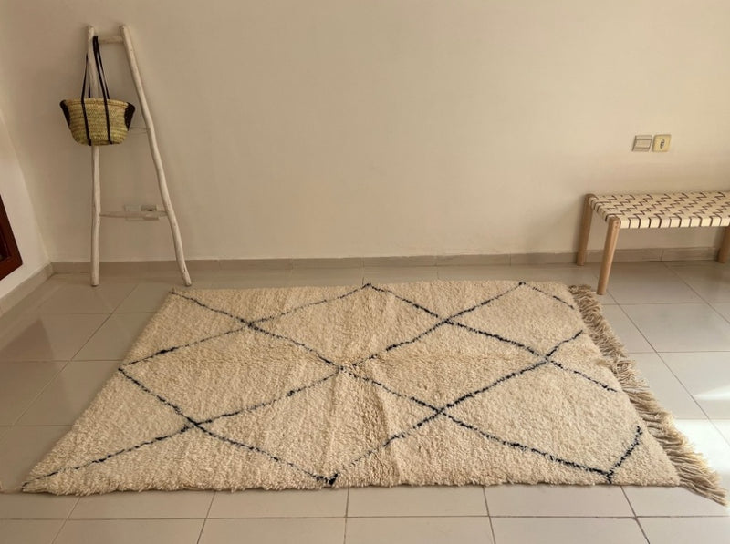 250×147 ベニワレンモロッコラグ ウール100% Morocco Rug Beni Ourain