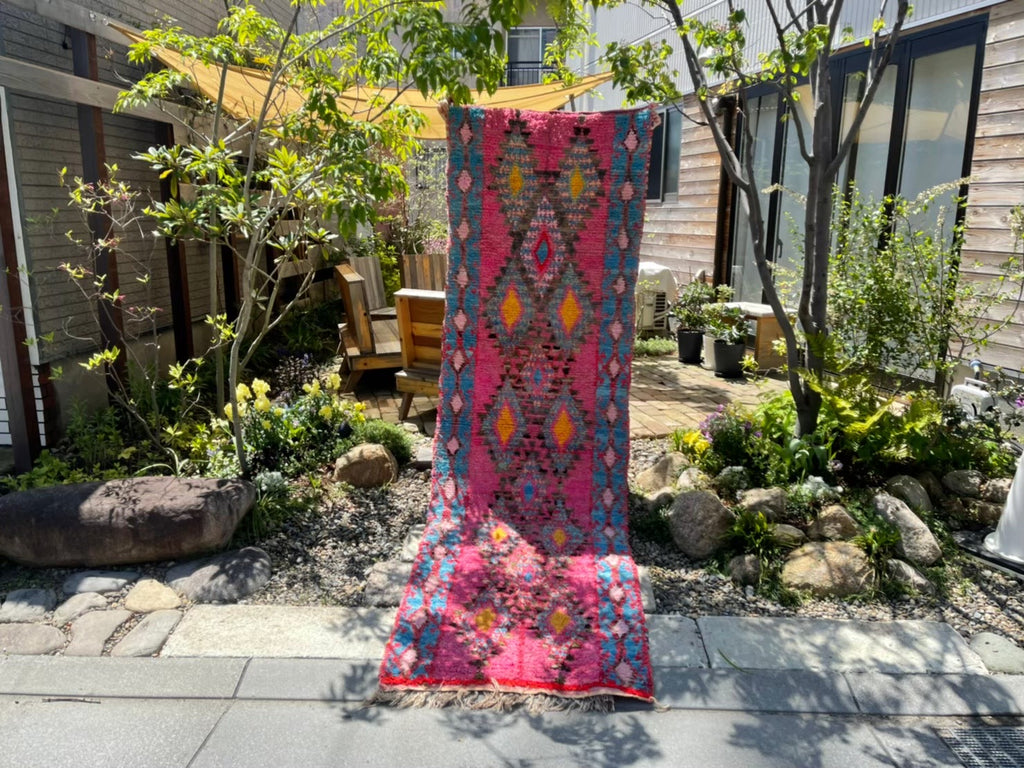 モロッコラグ　ボシャルウィットラグ　【A9】92cm × 298cm