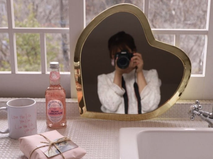 mocoMOROCCO 3サイズ　ハート　ミラー　鏡　インスタ　人気　韓国 mocoMOROCCO 3サイズハートミラー鏡インスタ人気韓国